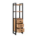 STARFURN Boekenkast Britt Mangohout Naturel 55cm Met Lades-Boekenkasten-Starfurn