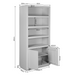 STARFURN Boekenkast Brussel Bruin 90 cm 90x45x200 cm-Boekenkasten-Starfurn
