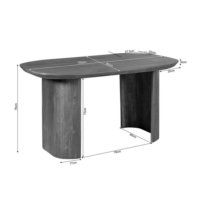 STARFURN Bureau Bruin Mangohout 150x89 cm-Bureaus-Starfurn