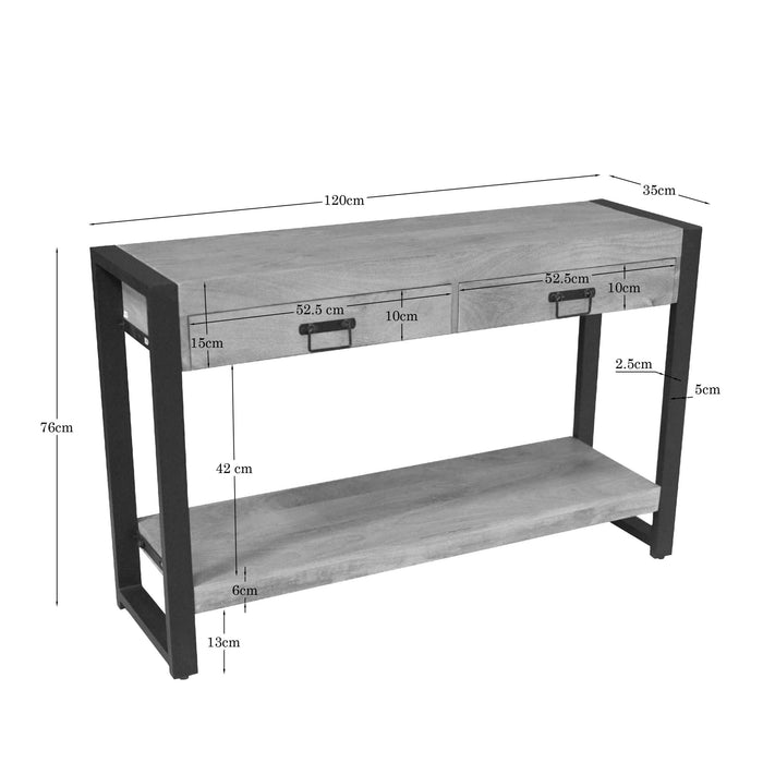 STARFURN Consoletafel Britt Mangohout Naturel 120cm-Consoletafels-Starfurn