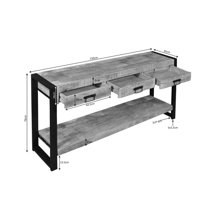 STARFURN Consoletafel Britt Mangohout Naturel 150cm-Consoletafels-Starfurn