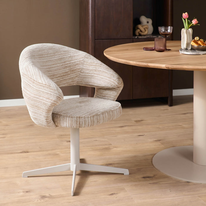 STARFURN Draaibare eetkamerstoel Jade Naturel-Eetkamerstoelen-Starfurn