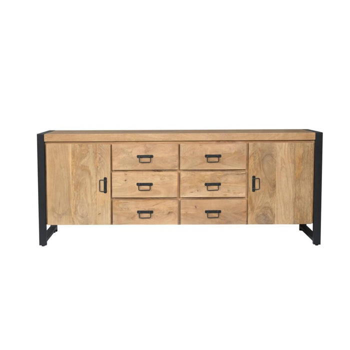 STARFURN Dressoir Britt Mangohout Naturel 200cm-Dressoirs-Starfurn