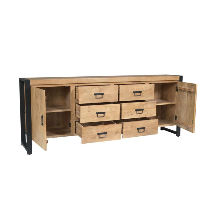 STARFURN Dressoir Britt Mangohout Naturel 200cm-Dressoirs-Starfurn
