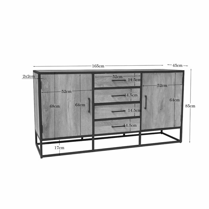 STARFURN Dressoir Dakota | 165 cm-Dressoirs-Starfurn