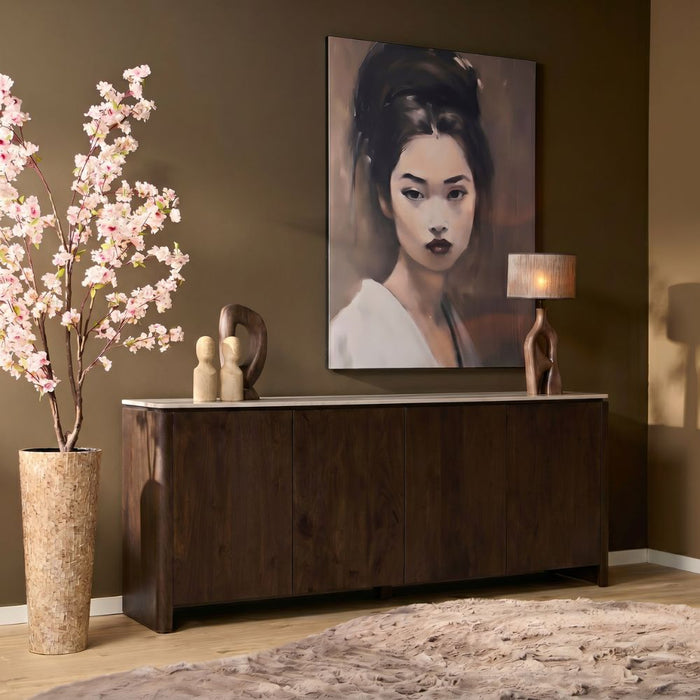 STARFURN Dressoir Dallas Bruin Mangohout 210 cm-Dressoirs-Starfurn