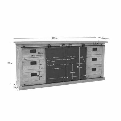 STARFURN Dressoir Fresno | 200 cm-Dressoirs-Starfurn
