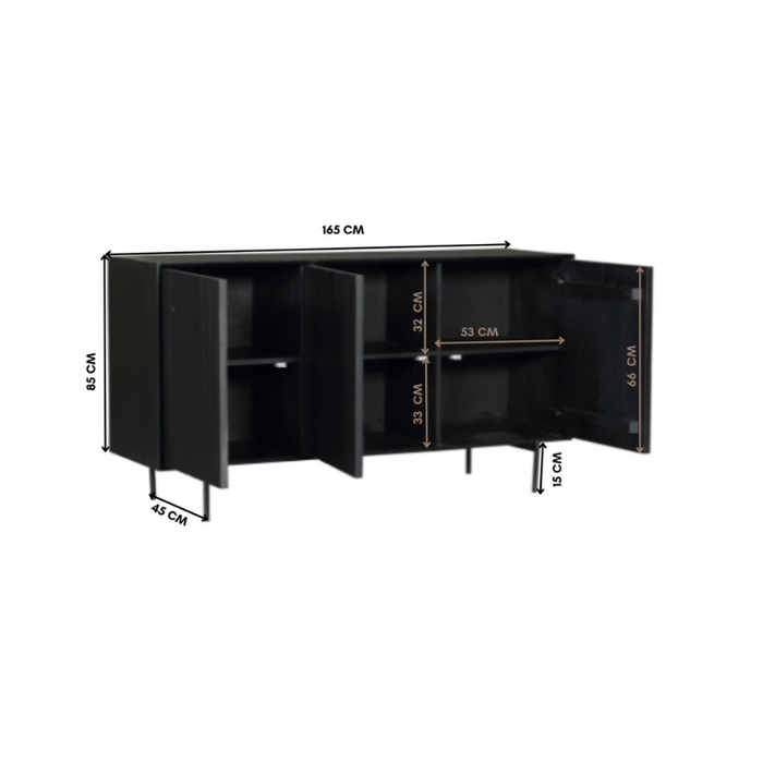 STARFURN Dressoir Madison 165 cm 165x45x85 cm-Dressoirs-Starfurn
