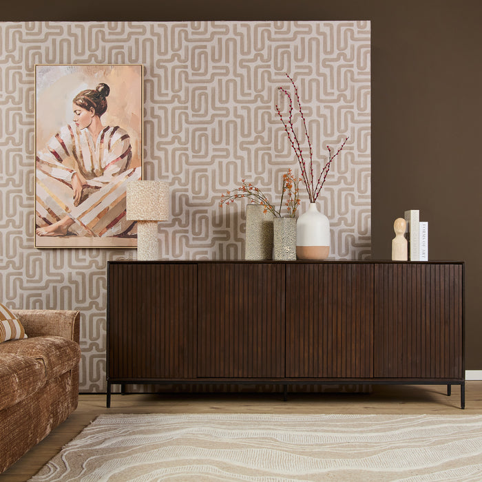 STARFURN Dressoir Madison Bruin 210 cm 210x45x85 cm-Dressoirs-Starfurn