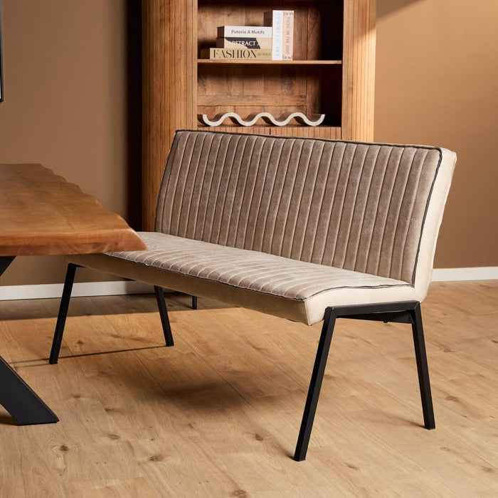 STARFURN Eetkamerbank Tivoli Bull 155 cm Beige 155x56x88 cm-Eetkamerbanken-Starfurn