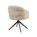 STARFURN Eetkamerstoel Bella Beige Poot Zwart Met armleuning 64x65x83 cm-Eetkamerstoelen-Starfurn