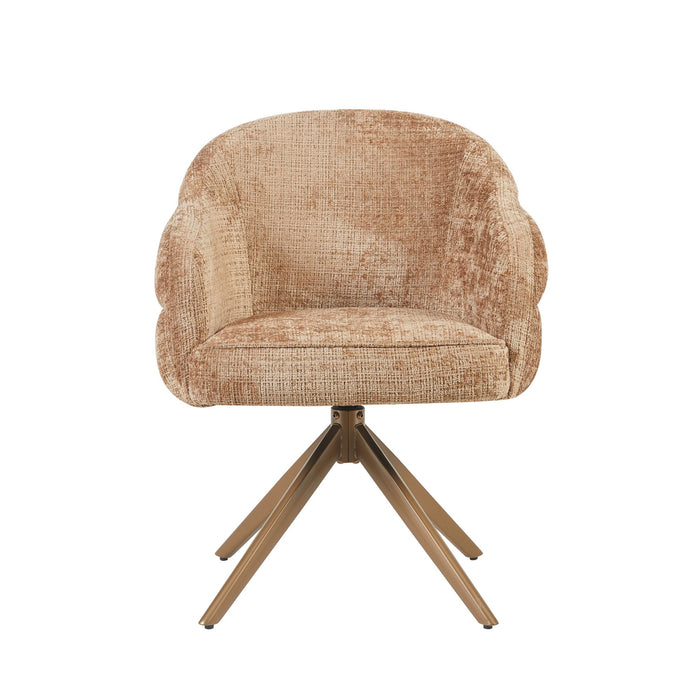STARFURN Eetkamerstoel Bella Cinnamon Poot Bronze Met armleuning-Eetkamerstoelen-Starfurn