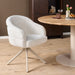 STARFURN Eetkamerstoel Bella Off Wit Poot Zand Met armleuning 64x65x83 cm-Eetkamerstoelen-Starfurn