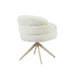 STARFURN Eetkamerstoel Bella Off Wit Poot Zand Met armleuning 64x65x83 cm-Eetkamerstoelen-Starfurn