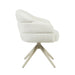STARFURN Eetkamerstoel Bella Off Wit Poot Zand Met armleuning 64x65x83 cm-Eetkamerstoelen-Starfurn