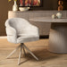 STARFURN Eetkamerstoel Bella Off Wit Poot Zand Met armleuning 64x65x83 cm-Eetkamerstoelen-Starfurn