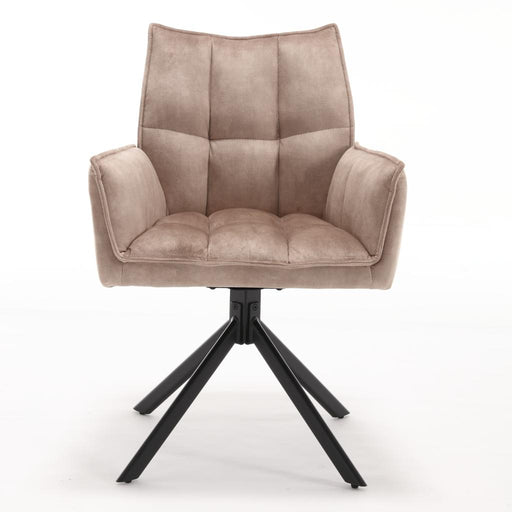 STARFURN Eetkamerstoel Dani Fluweel Beige 65x56x85 cm-Eetkamerstoelen-Starfurn