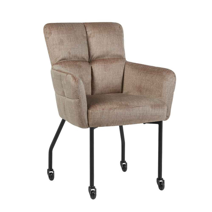 STARFURN Eetkamerstoel Dave met armleuning Taupe-Eetkamerstoelen-Starfurn