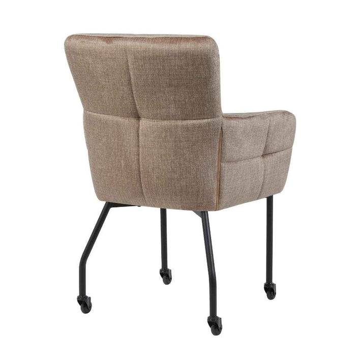 STARFURN Eetkamerstoel Dave met armleuning Taupe-Eetkamerstoelen-Starfurn