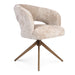 STARFURN Eetkamerstoel Demi | Beige | Poot Bronze | Met armleuning-Eetkamerstoelen-Starfurn