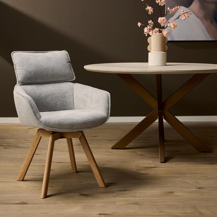 STARFURN Eetkamerstoel Eetkamerstoe Jona Taupe 59x64.5x91 cm-Eetkamerstoelen-Starfurn