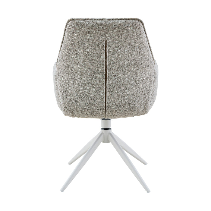 STARFURN Eetkamerstoel Hera Beige Met armleuning 63x63x83 cm-Eetkamerstoelen-Starfurn