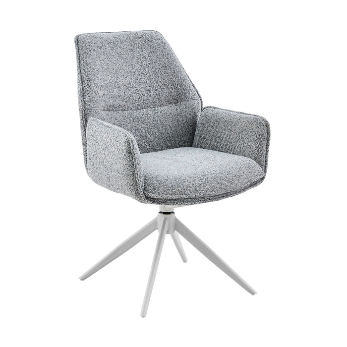 STARFURN Eetkamerstoel Hera Grijs Met armleuning 63x63x83 cm-Eetkamerstoelen-Starfurn