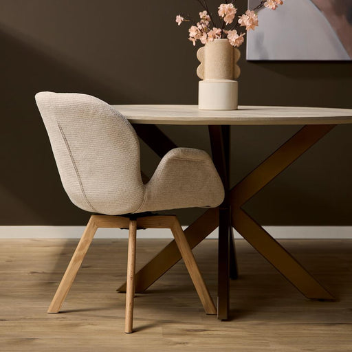 STARFURN Eetkamerstoel Jesse Beige 59x61x85 cm-Eetkamerstoelen-Starfurn