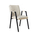 STARFURN Eetkamerstoel Tivoli Bull Beige Met armleuning 52x56x88 cm-Eetkamerstoelen-Starfurn