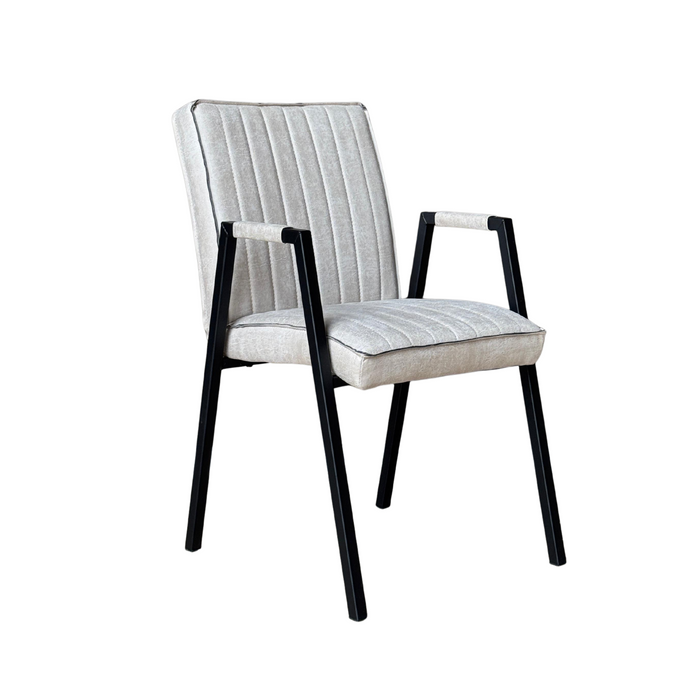 STARFURN Eetkamerstoel Tivoli Bull Beige Met armleuning 52x56x88 cm-Eetkamerstoelen-Starfurn