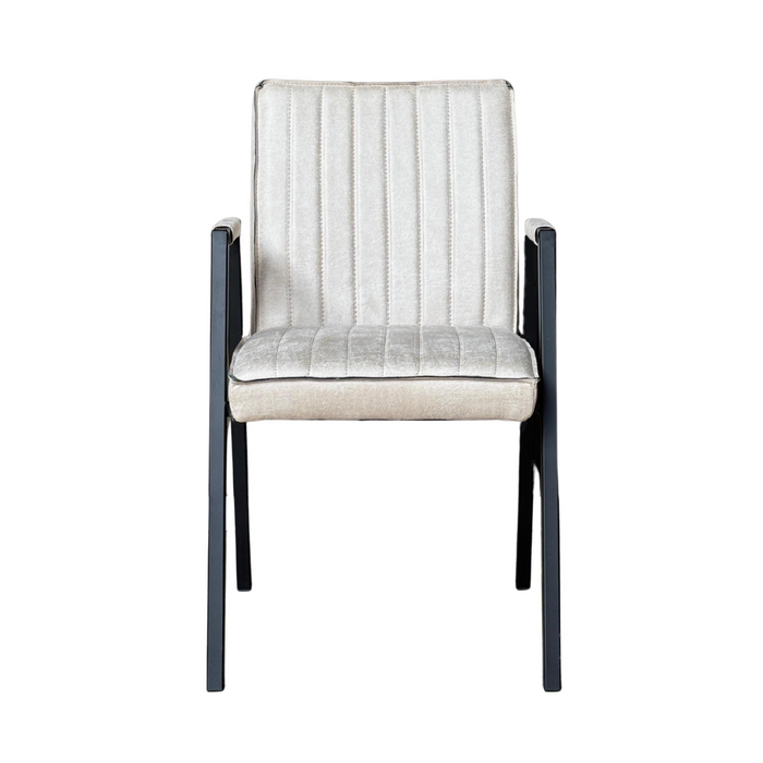 STARFURN Eetkamerstoel Tivoli Bull Beige Met armleuning 52x56x88 cm-Eetkamerstoelen-Starfurn