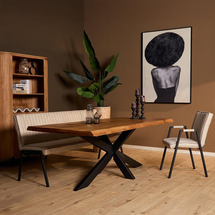 STARFURN Eettafel Boomstamtafel Boston 220 cm 220x100x76 cm-Eettafels-Starfurn