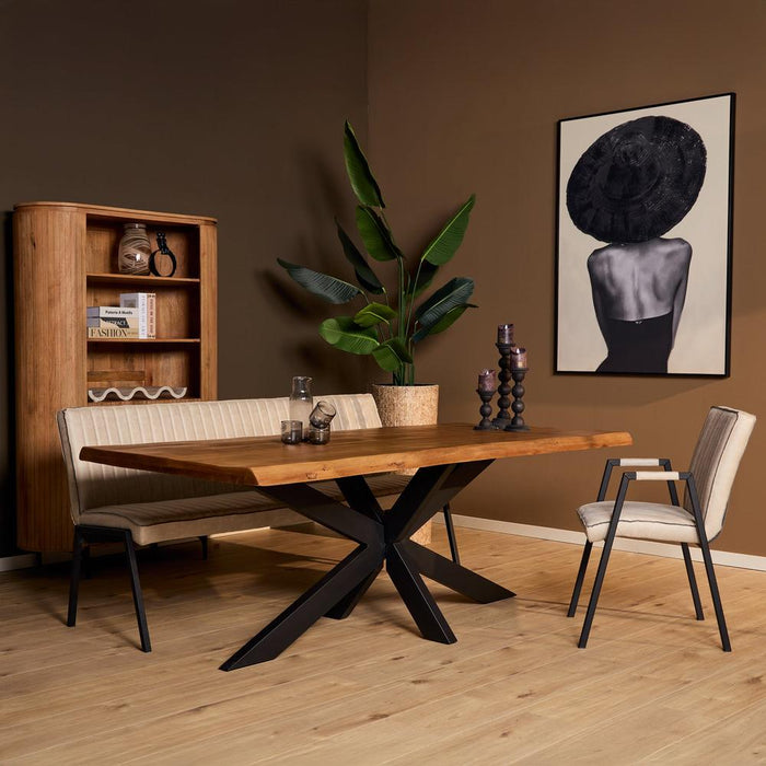 STARFURN Eettafel Boomstamtafel Boston 220 cm 220x100x76 cm-Eettafels-Starfurn