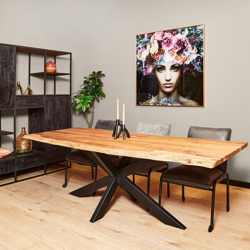 STARFURN Eettafel Boomstamtafel Live Edge 200 cm 200x100x76 cm-Eettafels-Starfurn