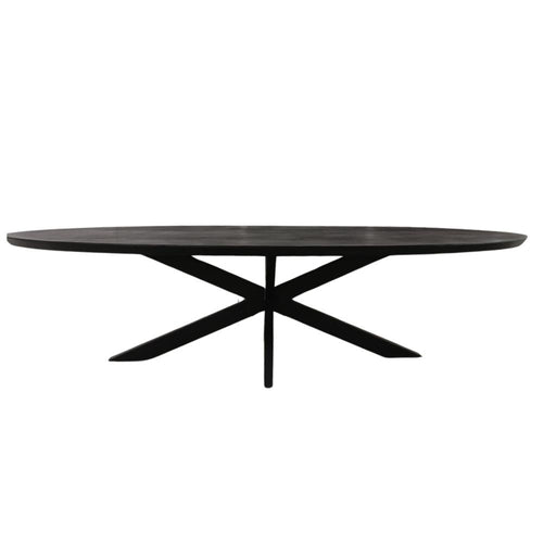 STARFURN Eettafel Brandy Zwart 160 cm Ovaal 160x90x76 cm-Eettafels-Starfurn