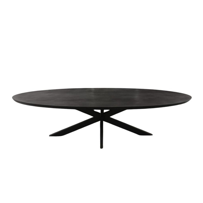 STARFURN Eettafel Brandy Zwart 180 cm Ovaal 180x90x76 cm-Eettafels-Starfurn
