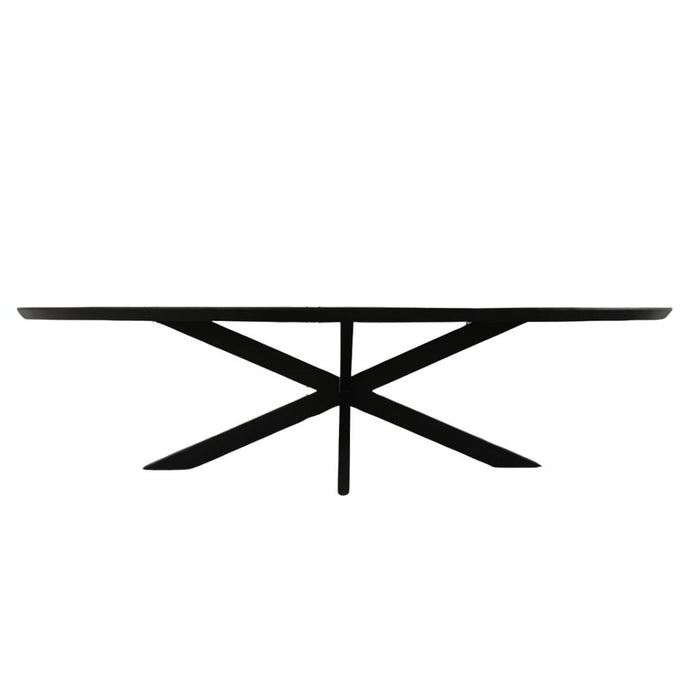 STARFURN Eettafel Brandy Zwart 210 cm Ovaal 210x100x76 cm-Eettafels-Starfurn