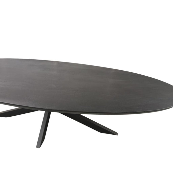 STARFURN Eettafel Brandy Zwart 210 cm Ovaal 210x100x76 cm-Eettafels-Starfurn
