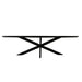 STARFURN Eettafel Brandy Zwart 240 cm Ovaal 240x110x76 cm-Eettafels-Starfurn