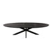 STARFURN Eettafel Brandy Zwart 240 cm Ovaal 240x110x76 cm-Eettafels-Starfurn