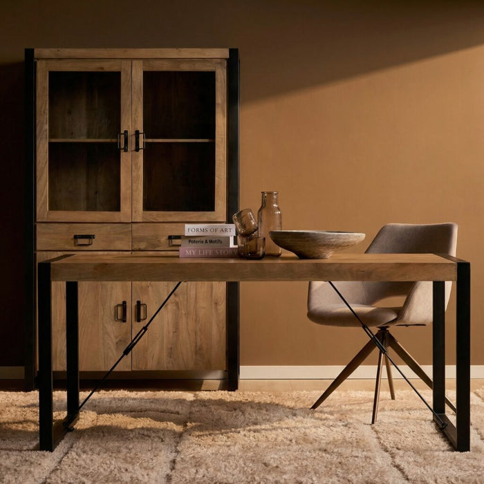 STARFURN Eettafel Britt Mangohout Naturel 160x80-Eettafels-Starfurn