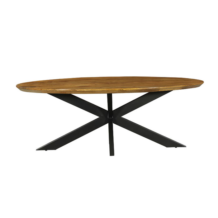 STARFURN Eettafel Eetkamertafel Brandy Ovaal 180 cm 180x90x76 cm-Eettafels-Starfurn