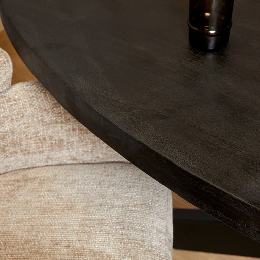 STARFURN Eettafel Eetkamertafel Denver Zwart Ovaal 160 cm 160x90x76 cm-Eettafels-Starfurn