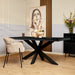 STARFURN Eettafel Eetkamertafel Denver Zwart Rechthoek 200 cm-Eettafels-Starfurn