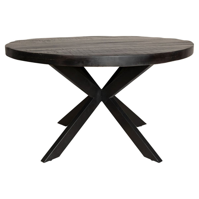 STARFURN Eettafel Eetkamertafel Denver Zwart Rond 110 cm 110x110x76 cm-Eettafels-Starfurn