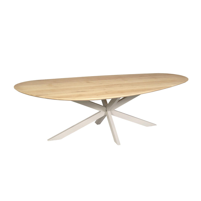 STARFURN Eettafel Eiken eettafel Cloud 240 cm Naturel Poot Zand-Eettafels-Starfurn