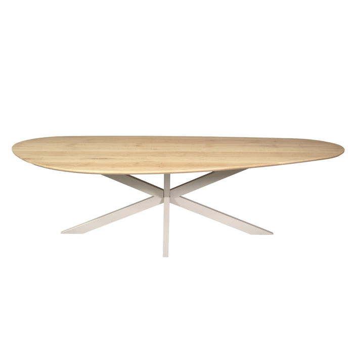 STARFURN Eettafel Eiken eettafel Cloud 280 cm Naturel Poot Zand-Eettafels-Starfurn