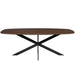 STARFURN Eettafel Eiken eettafel Ferris Deens Ovaal 200 cm Bruin-Eettafels-Starfurn