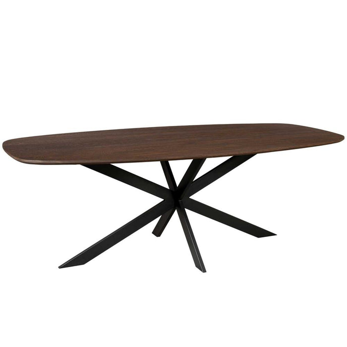 STARFURN Eettafel Eiken eettafel Ferris Deens Ovaal 200 cm Bruin-Eettafels-Starfurn