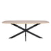 STARFURN Eettafel Eiken eettafel Ferris Deens Ovaal 200 cm Naturel-Eettafels-Starfurn